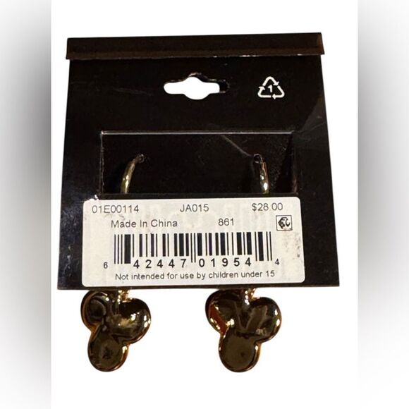 Anne Klein Gold tone and orange Red Floral 2”Earrings - Picture 3 of 4